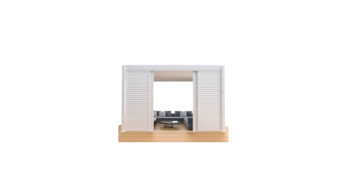 Sliding aluminium shutter
